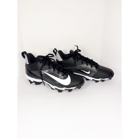 Nike Kids Alpha Menace 4 Shark Football Cleats 5.5 Wide Black Grey White NWB - Picture 7 of 16